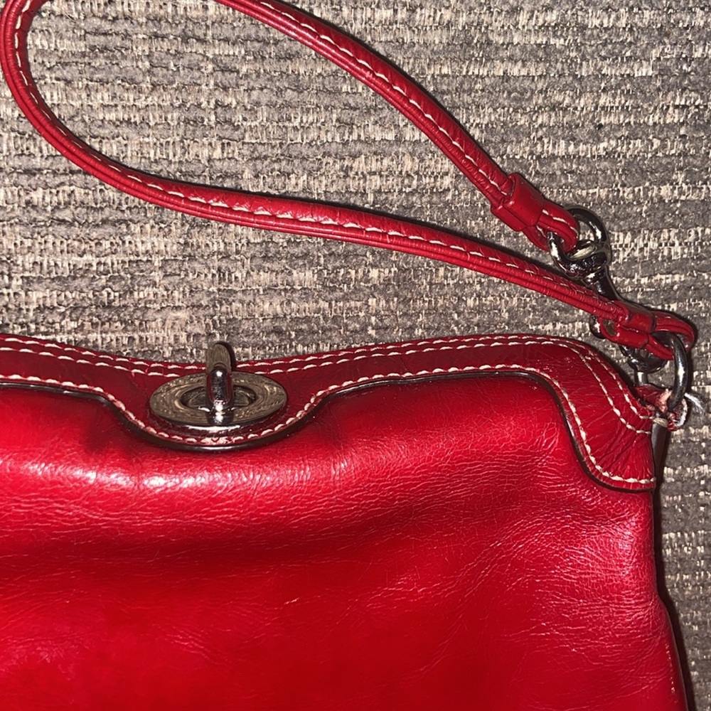 Coach wristlet, red patent